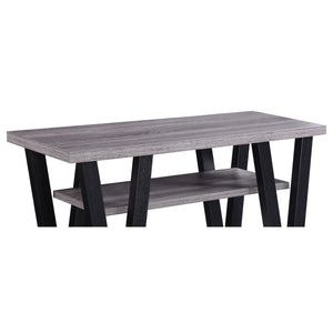 Rectangle Sofa Table With V Line Design - Gray