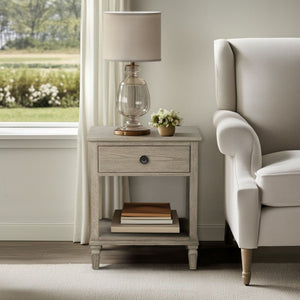 Victoria - Bedside Table With Drawer And Shelf