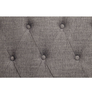 Florian - Loveseat With 3 Pillows - Gray Fabric & Antique White