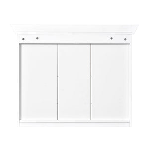 Bathroom Medicine Cabinet With Mirror, 5 Adjustable Closed Shelves, Wall-Mounted - White