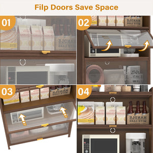 Flip Doors Cabinet, With Ample Storage Space