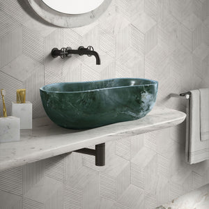 Bathroom Vessel Sink With Wavy Design