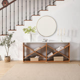 70.87 inch Farmhouse Console Table, white