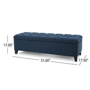 Glouster Contemporary Storage Ottoman With Button Tufted Design