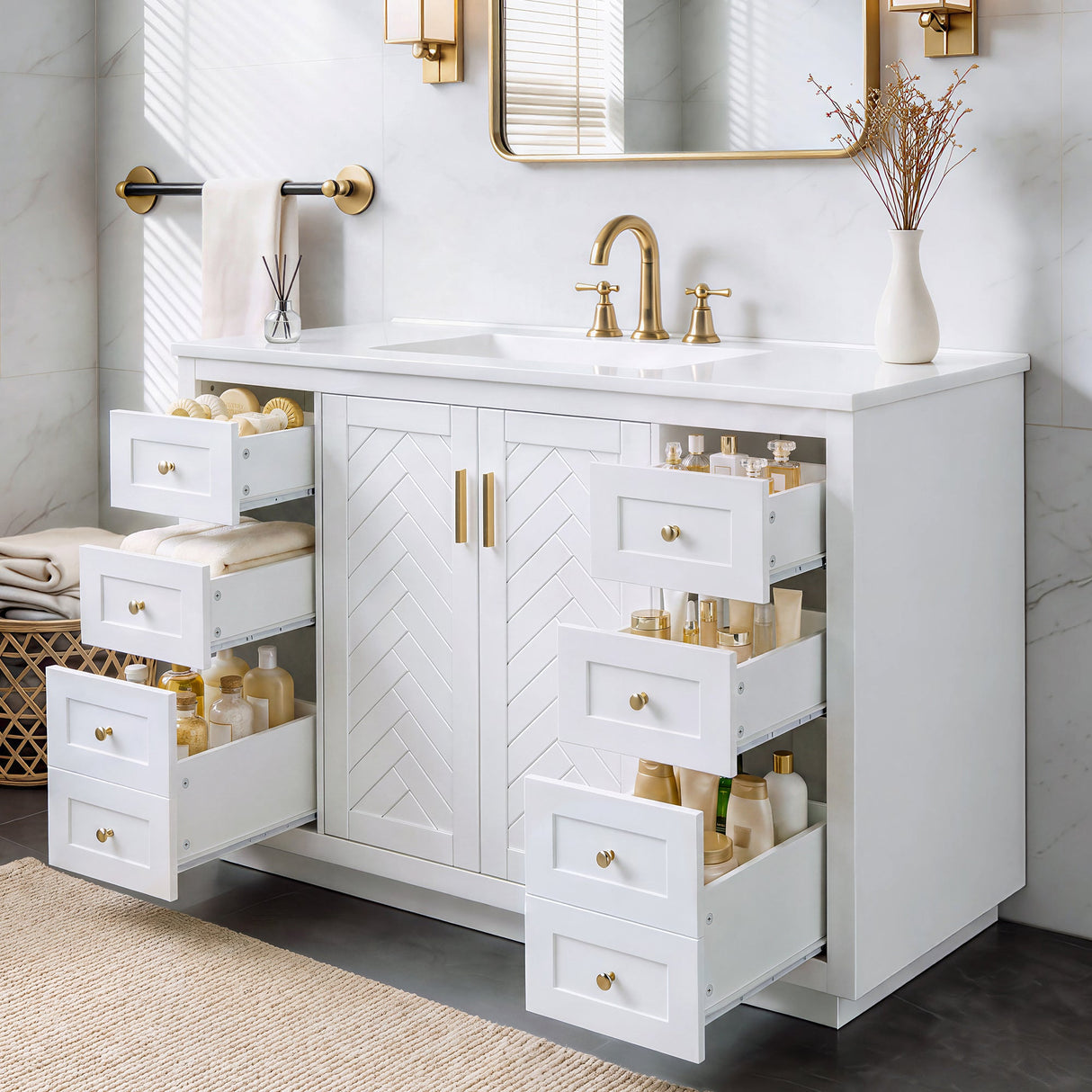 48" Bathroom Vanity with Sink Top