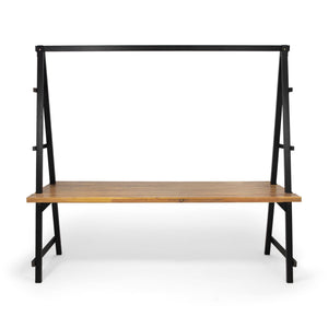Huckleberry Acacia Wood Outdoor Dining Table With Plant Hanger - Teak