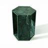 Modern Minimalist Hexagon Side Table with Honed Marble Finish - Gold, White, Pink, Dark Green, Dark Gray