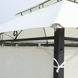 13x10 Outdoor Patio Gazebo Tent with Ventilated Double Roof and Sidewalls