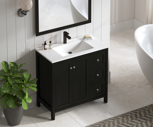 35.5" Modern Bathroom Vanity with Basin