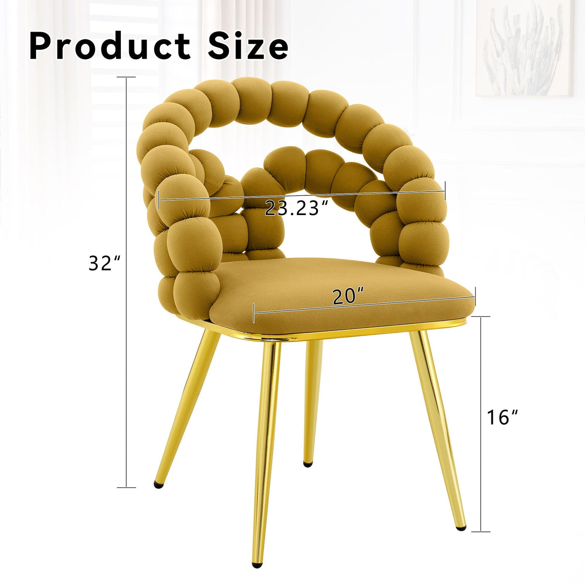 Puffy Bubble Ball Chain Chairs for Dining Room - Light Blue or Yellow