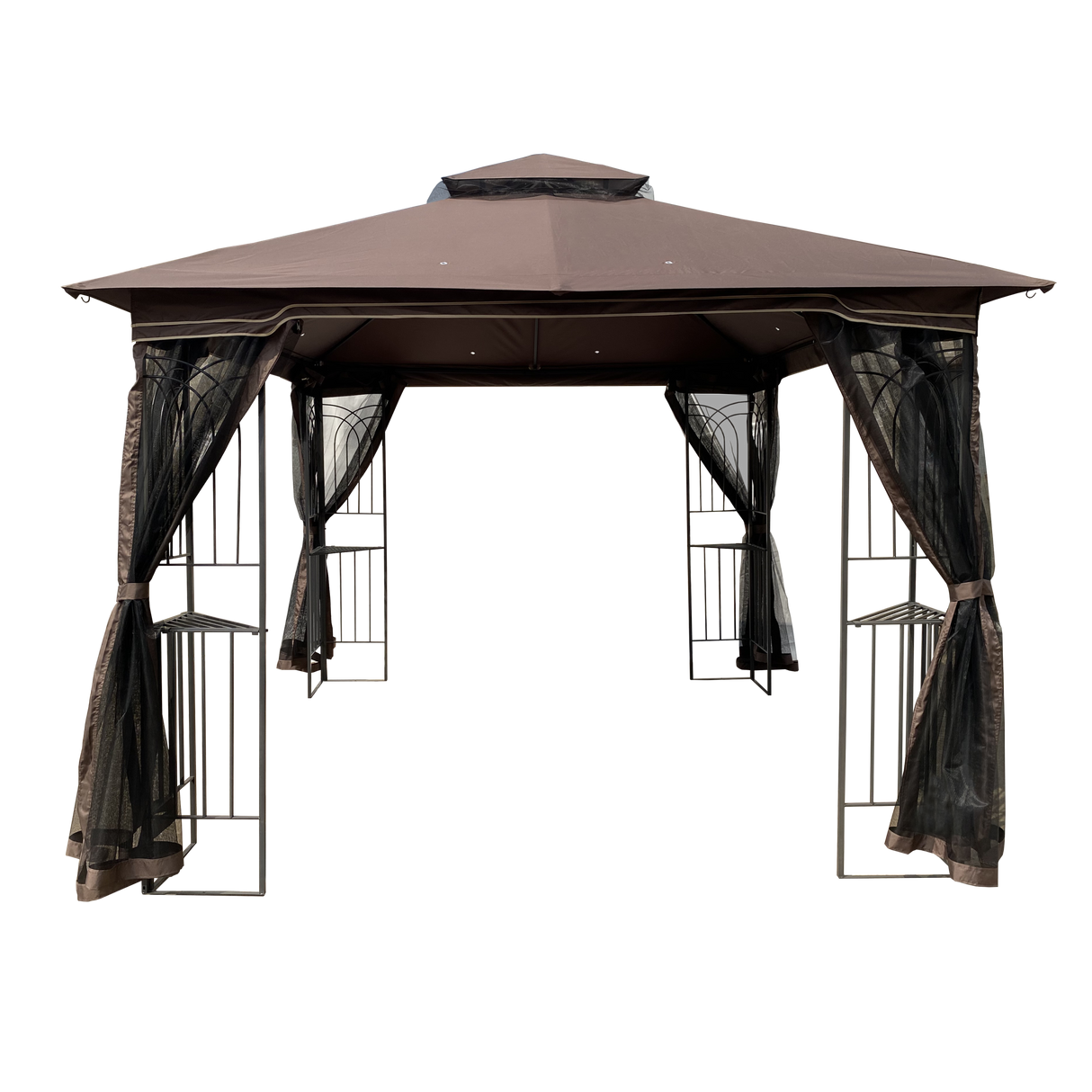 Gazebo tent with double roof & mosquito net