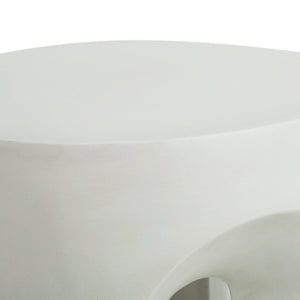Outdoor MGO Round Top Side Table in Antique White