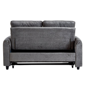 Pull Out Sofa Bed With Adjustable 3 Position Backrest, USB Charging Ports, Side Pockets