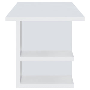 Hannah - 4 Shelf Writing Desk With Open Shelving - White