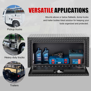 Pro Series Underbody Truck Tool Box with Waterproof Storage - Black