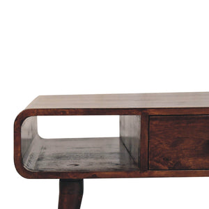 Solid Wood Curved Coffee Table