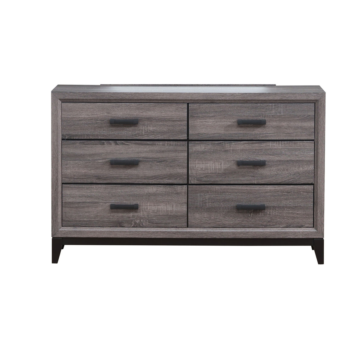 Mirage Dresser with Six Spacious Drawers - Dark Gray or White