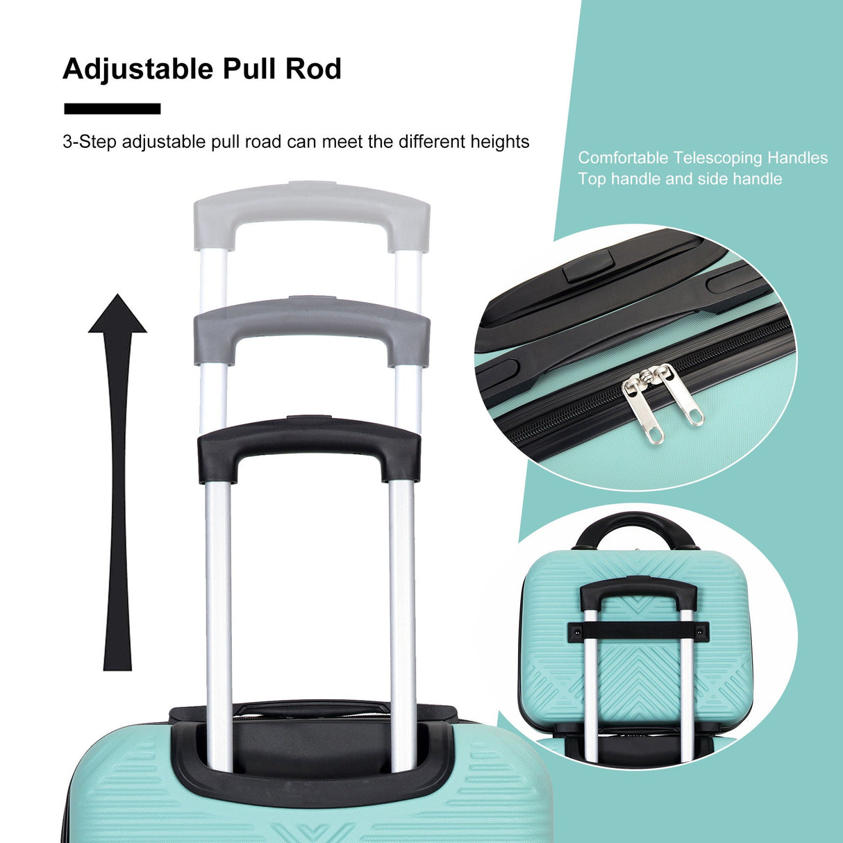 2 Piece Luggage Sets Lightweight Suitcase, Spinner Wheels