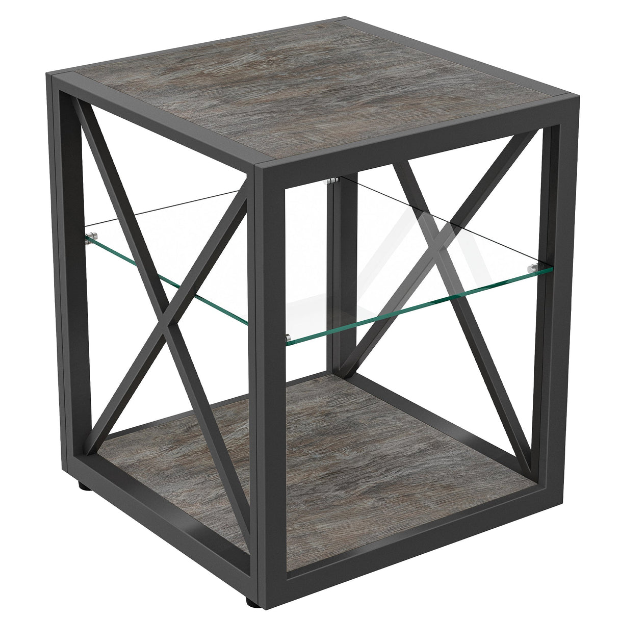 Set of 2 Modern End Tables for Bedroom & Living Room