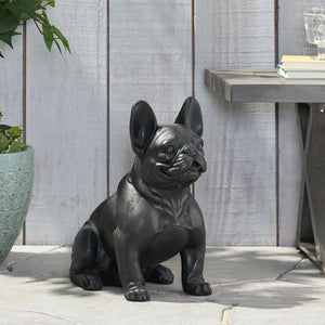 Outdoor French Bulldog Garden Sculpture