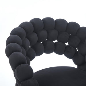 Modern Chair With Tube Legs, Soft Cushions And Comfortable Backrest