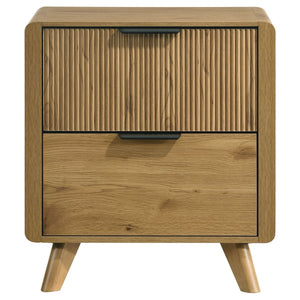 Bennett 2-drawer Bedroom Nightstand Bedside Table Light Oak