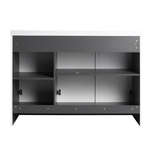 Contemporary Freestanding Bathroom Vanity With Resin Sink & Soft-Close Cabinet Doors
