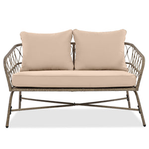 GO Bohemia-Inspired 4-Person Outdoor Seating Group with Removable Cushions