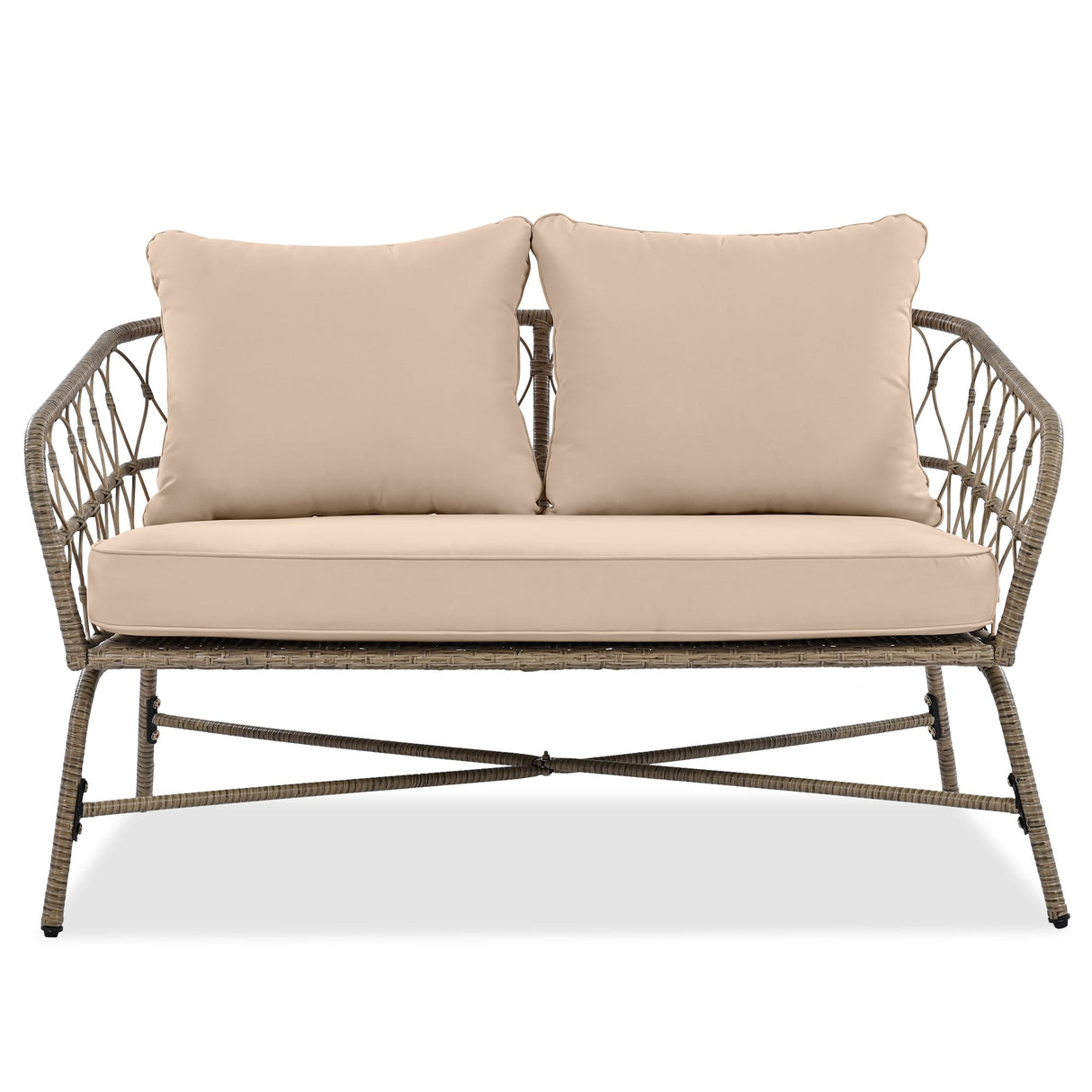 GO Bohemia-Inspired 4-Person Outdoor Seating Group with Removable Cushions