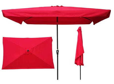 10x6.5ft patio umbrella with crank & tilt for garden/pool