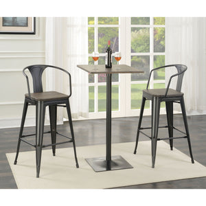 Staccato - Square Pub Height Bar Table - Dark Brown
