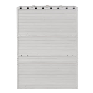 TOPMAX 78-inch Wooden Walk-in Greenhouse with 4 Skylights and Folding Shelves
