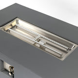 Volon Modern Rectangular Fire Pit Table in Light Gray