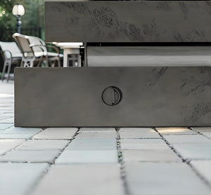 Outdoor Firepit Table 48 x 24 Inch Rectangle Fire Pit Table