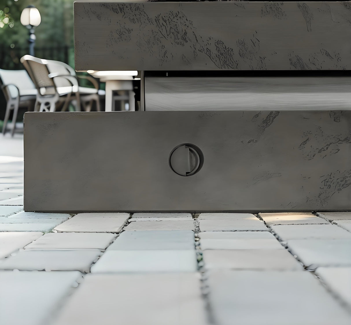 Outdoor Firepit Table 48 x 24 Inch Rectangle Fire Pit Table