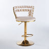Modern Bar Chair With Iron Tube Legs, Soft Cushions And Comfortable Backrest (Set of 2)