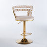 Modern Bar Chair With Iron Tube Legs, Soft Cushions And Comfortable Backrest (Set of 2)