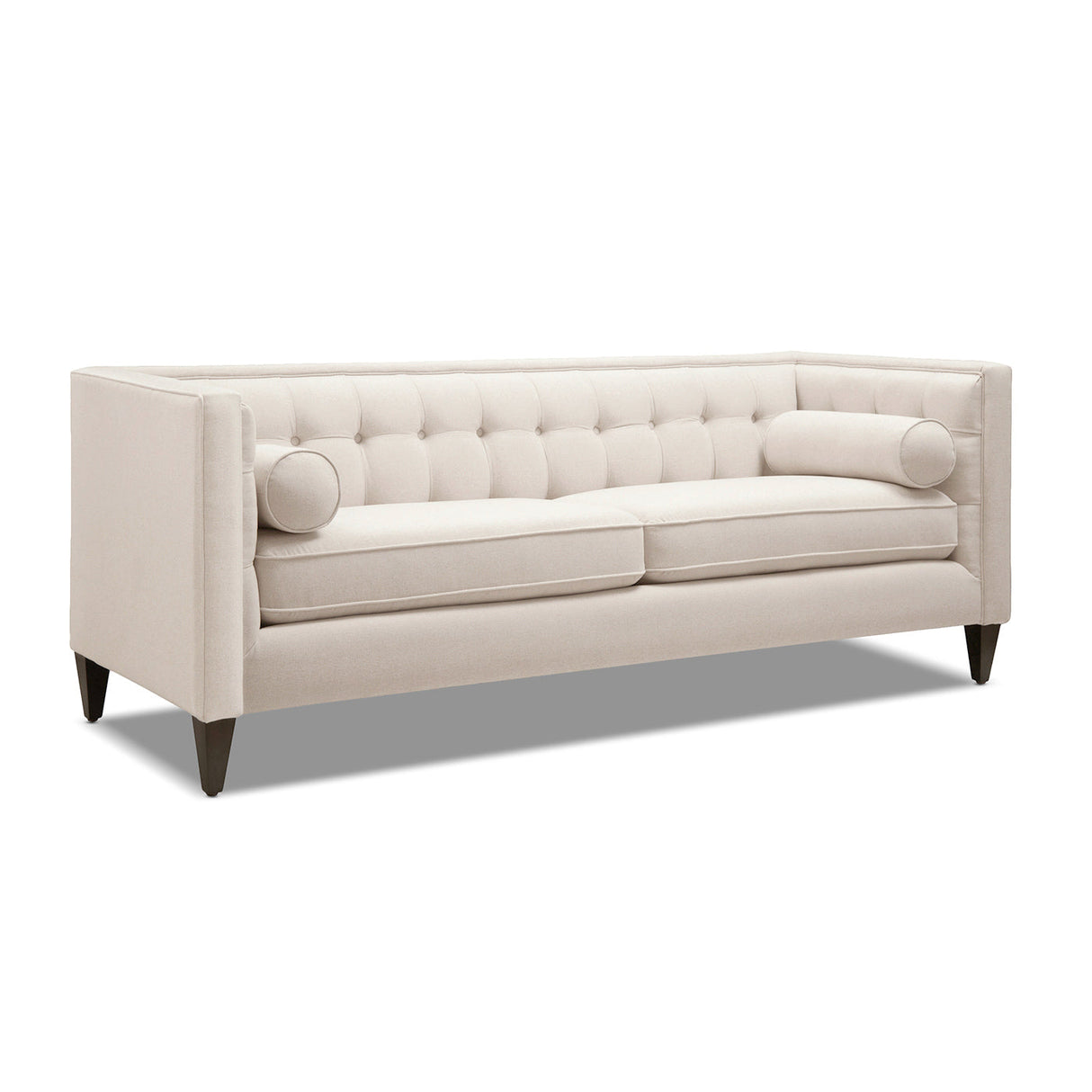 Jack 84' Modern Tuxedo Tufted Sofa, Sky Neutral Beige Polyester