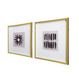 Grace Purple Agate Shadow Boxes Wall Art Set of 2 - Multicolor