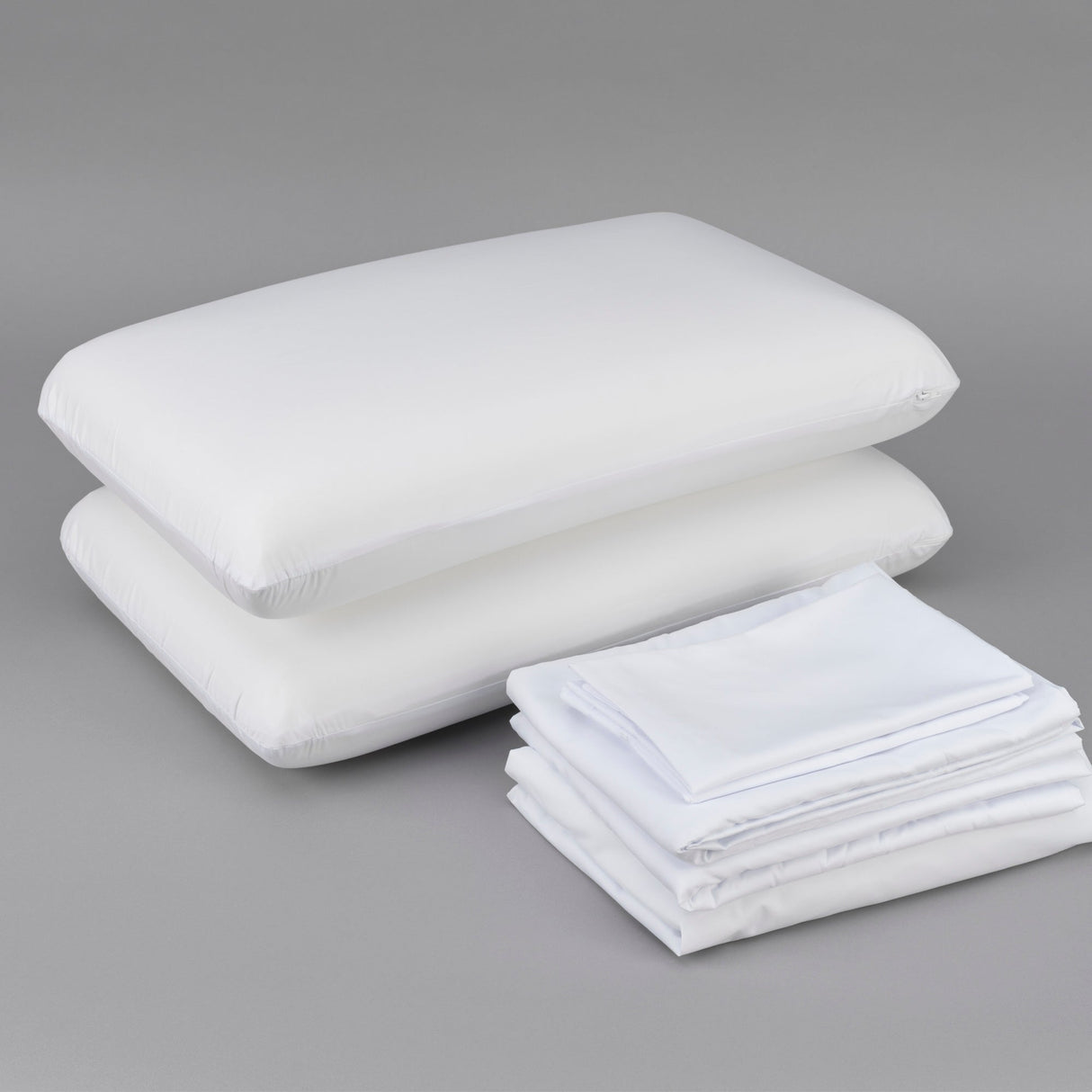 Heiq cooling  bedding bundle: memory foam pillows, sheet set, mattress protectors