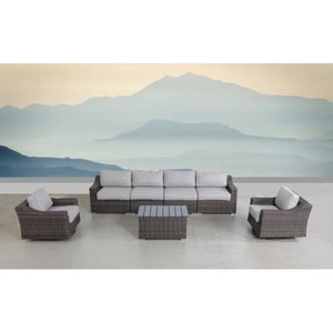 Stylish Sofa Seating Group With Cushions Perfect For Outdoor Gatherings