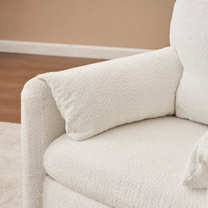 Modern Accent Chair Single Seater Ivory White