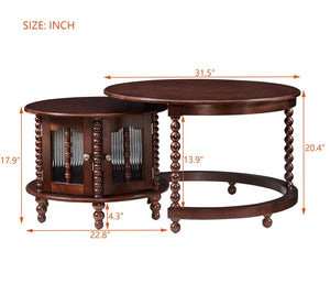 Vintage Round Nesting Coffee Table
