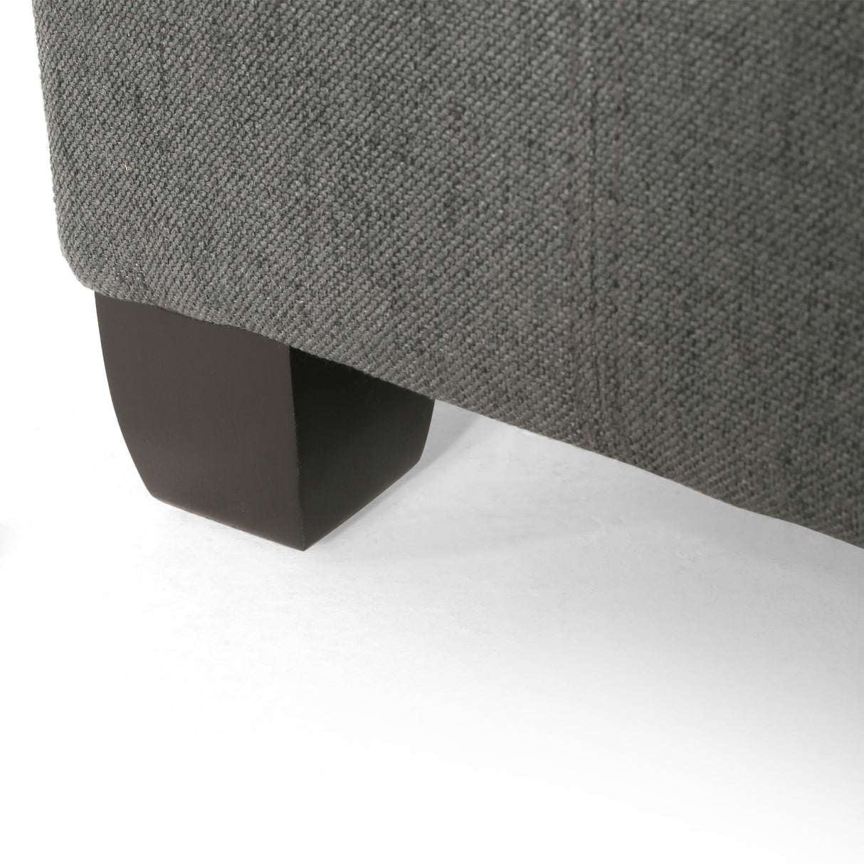 Upholstered Tufted Fabric Storage Ottoman