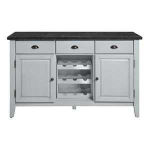 Lanton - Server - Natural Marble & Antique White