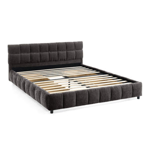 Modern Platform Bed Frame With Thick Fabric