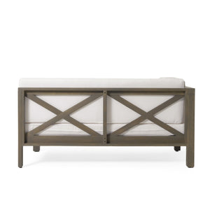 Brava X-Back 4-Piece White Outdoor Sofa Set