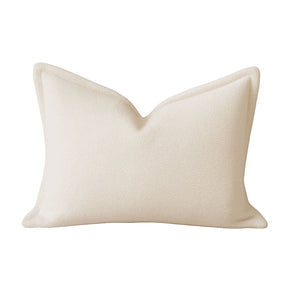 Ivory Textured Throw Pillow with Plush Fill - Homey Cozy Comfort