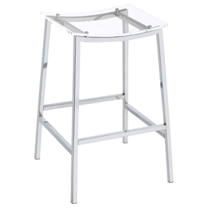 Staten - Backless Bar Stool (Set of 2) - Chrome