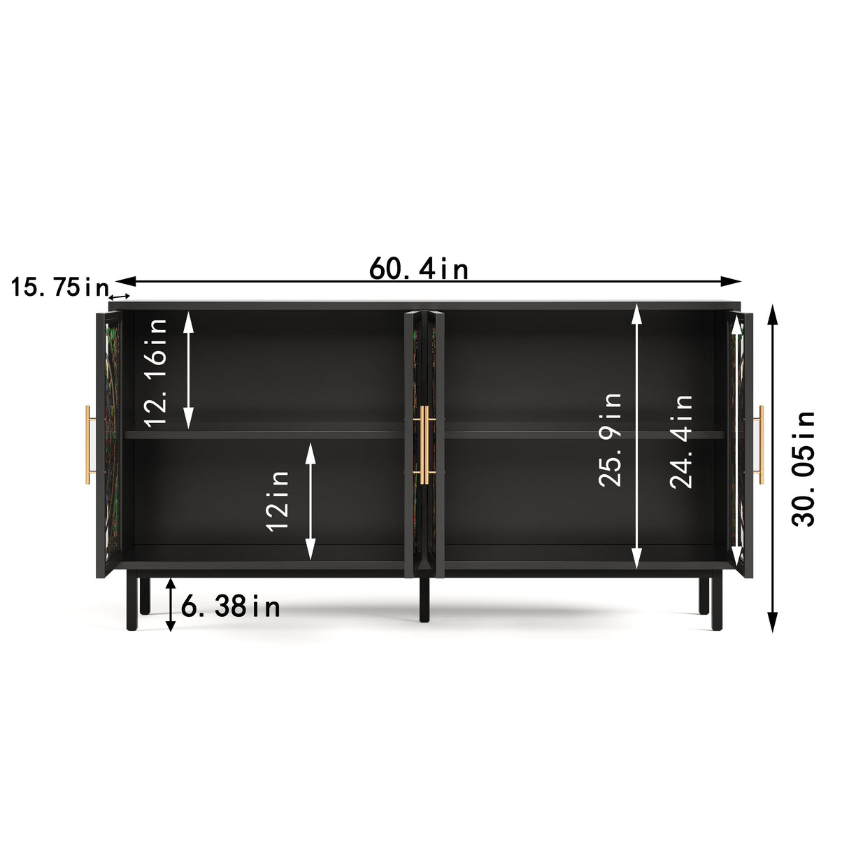 Decorative Cabinet with 4 Doors
